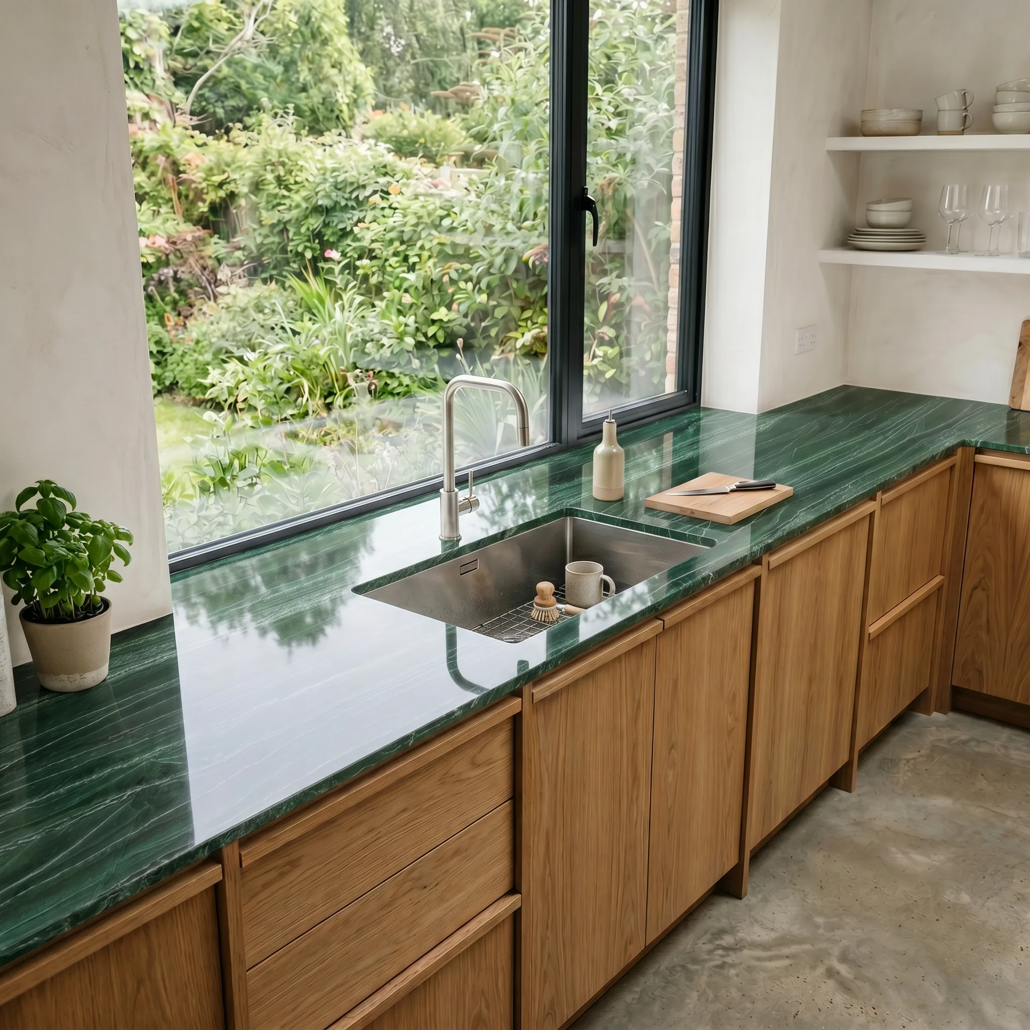 Foto de Amazônia Green — Cozinhas (Quartzito metamórfico de Goiás)